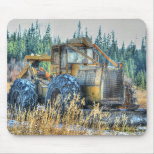 Farm Machinery, Tractor, Back-Hoe, Farm Vehicle Mouse Mat