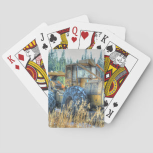 Farm Machinery, Tractor, Back-Hoe, Farm Vehicle Playing Cards