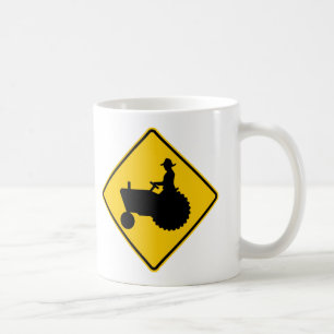 Farm Machinery Traffic Highway Sign Coffee Mug