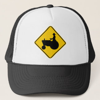 Farm Machinery Traffic Highway Sign Trucker Hat