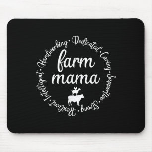 Farm Mama Hardworking Dedicated Goat Chicken G Cow Mouse Mat