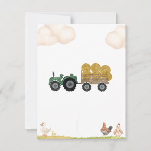 Farm Modern Colourful Baby Shower or Kids Birthday Holiday Card