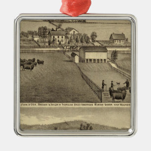 Farm of SA Cockayne near Moundsville Metal Tree Decoration