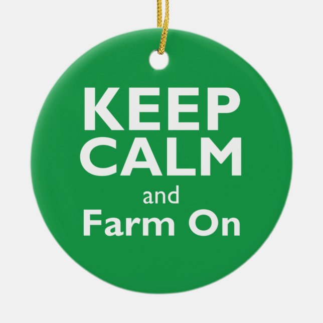 Farm On Ceramic Tree Decoration (Front)