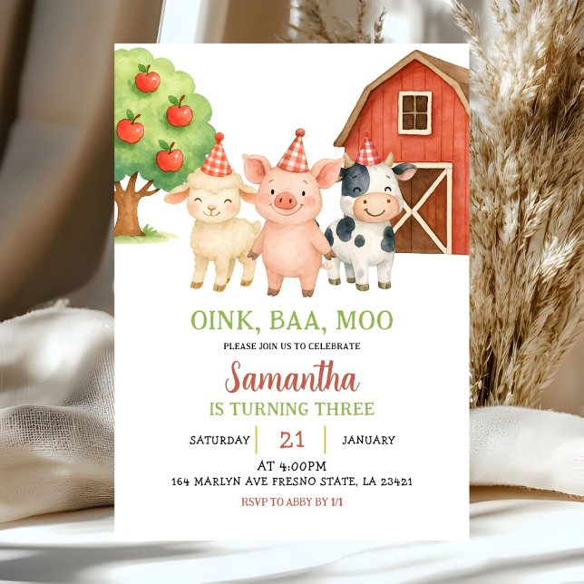 Farm Party Birthday Invitation (Creator Uploaded)