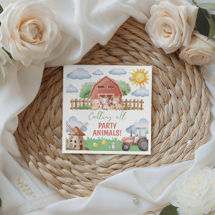 Farm Party Birthday Paper Napkins