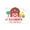 Farm party sticker, barnyard party favor sticker