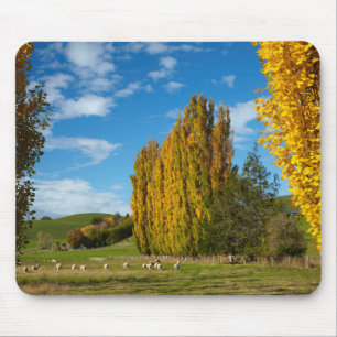 Farm Pasture with Sheep Mouse Mat