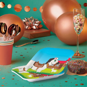 Farm Pets Paper Plate