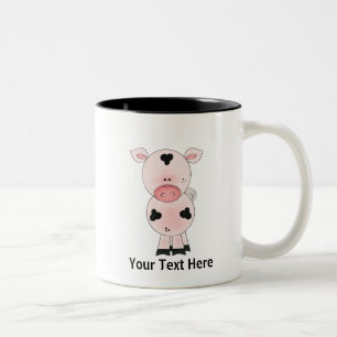 Farm Pig (personalised) Two-Tone Coffee Mug