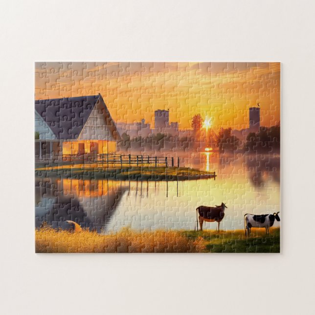 Farm Pond Easy Brain Art Puzzles Photo Puzzles Int (Horizontal)
