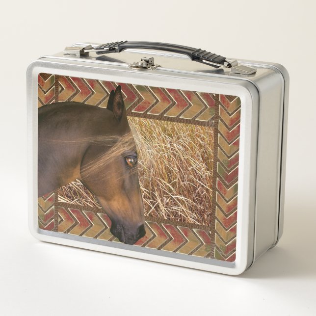 Farm Pony Framed Grasslands Metal Lunch Box (Front)