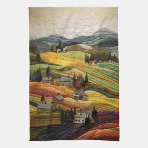 Farm Quilt Tea Towel