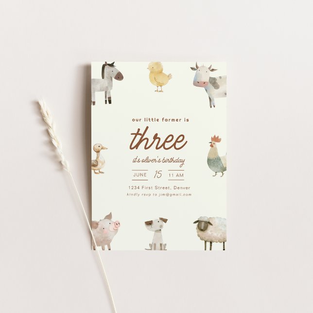 Farm Ranch Animals Birthday Party Invite (Creator Uploaded)