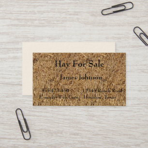 Farm Ranch Hay Bale Print Business Cards