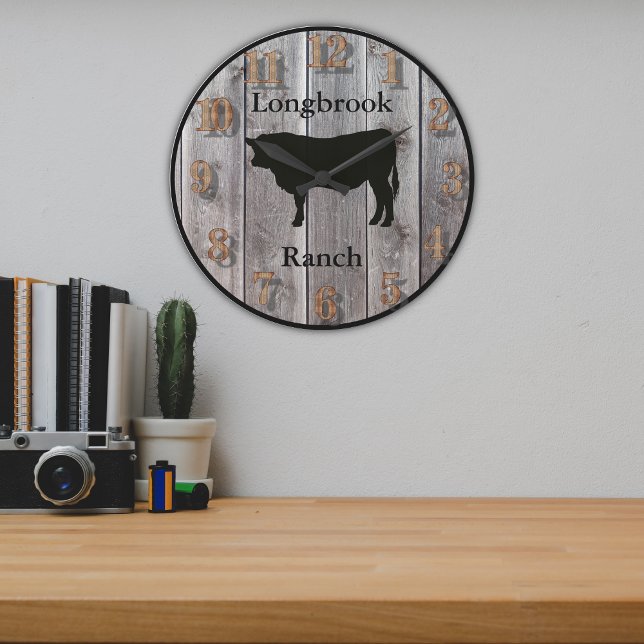 Farm Ranch or Stable Name 6 Custom Barnwood Styled Large Clock (Creator Uploaded)