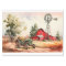 Farm Red Barn Tractor Landscape