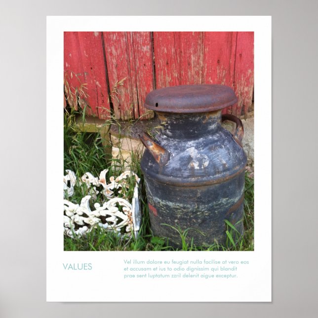 Farm Relic Photography & Inspirational Quote Poster (Front)