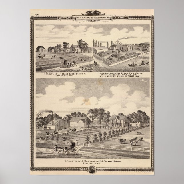 Farm, residences & pipe works poster (Front)