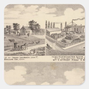 Farm, residences & pipe works square sticker