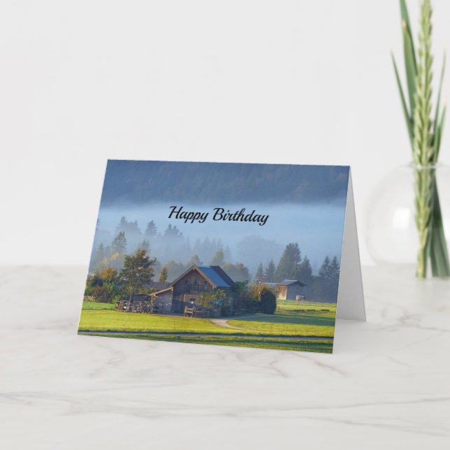 Farm Scene 3 Birthday Card (Front)