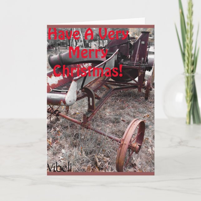 Farm Scene Christmas Card by Vibeli (Front)