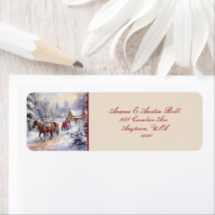 Farm Scene of Yesteryear Label