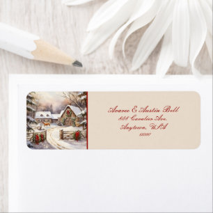 Farm Scene of Yesteryear Label