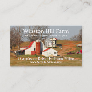 Farm Scene Photo Template Agriculture Business Business Card