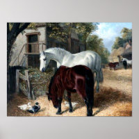 Farm Scene with Horses