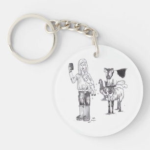 Farm Selfie Keyring