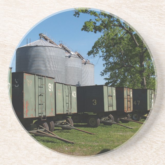 Farm Series---Silos & Peanut Wagons in GA Coaster (Front)