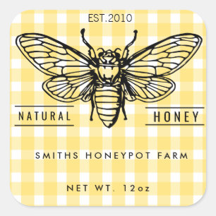 Farm shop honey jar label small business