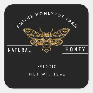 Farm shop honey jar label small business