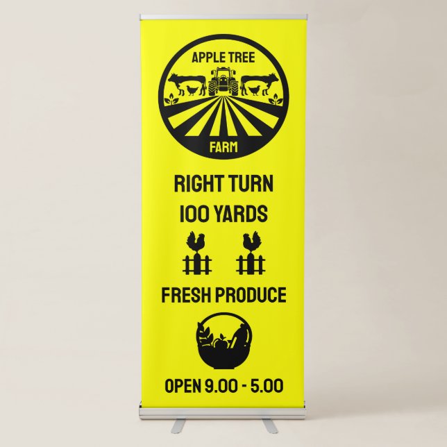 Farm Shop Promtion Retractable Banner (Front)