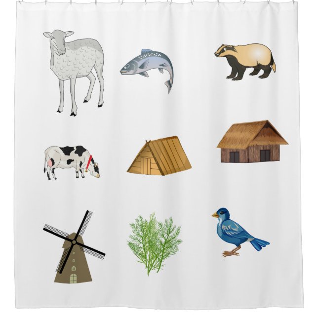 Farm Shower Curtain (Front)