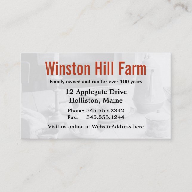 Farm Stand Farmer's Business Agriculture Business Card (Front)