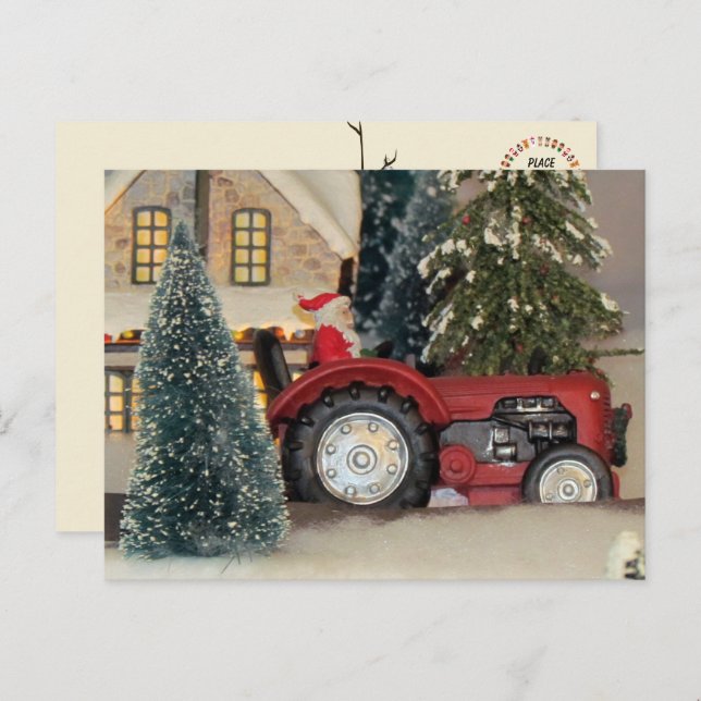 Farm Style Santa Claus Postcard (Front/Back)