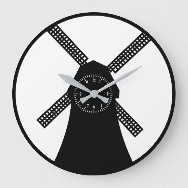 Farm Style Wind Mill Large Clock (Front)