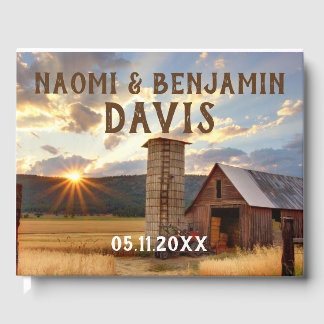 Farm & Sunflowers Wedding Guest Book
