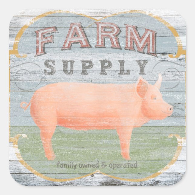 Farm Supply Square Sticker (Front)
