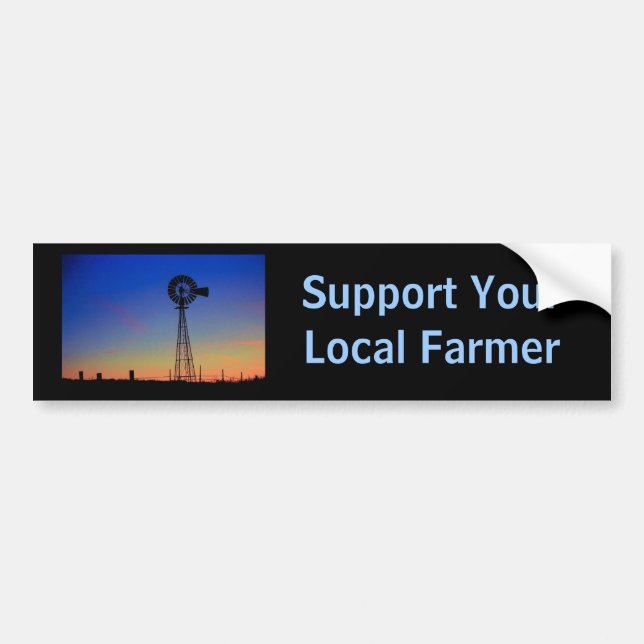 Farm Support Bumper Sticker - Cust... - Customised (Front)
