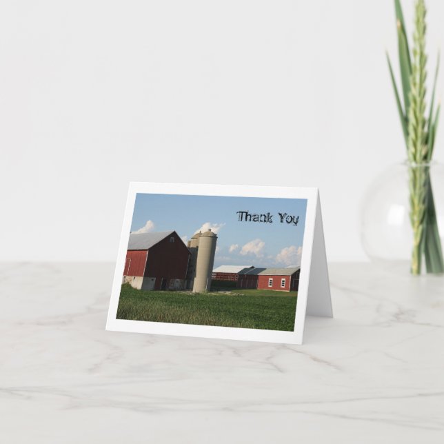 Farm Thank You Blank Card (Front)