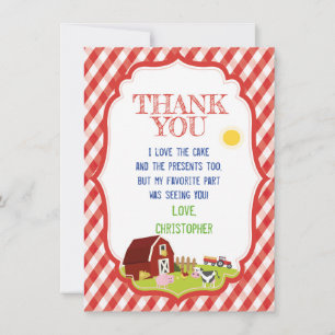 FARM THANK YOU CARD