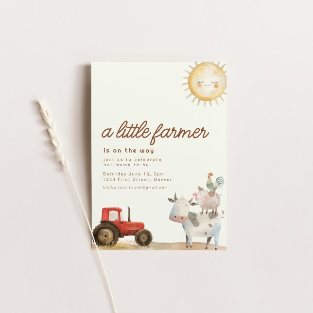 Farm Theme Baby Shower with Animals Invitation (Creator Uploaded)