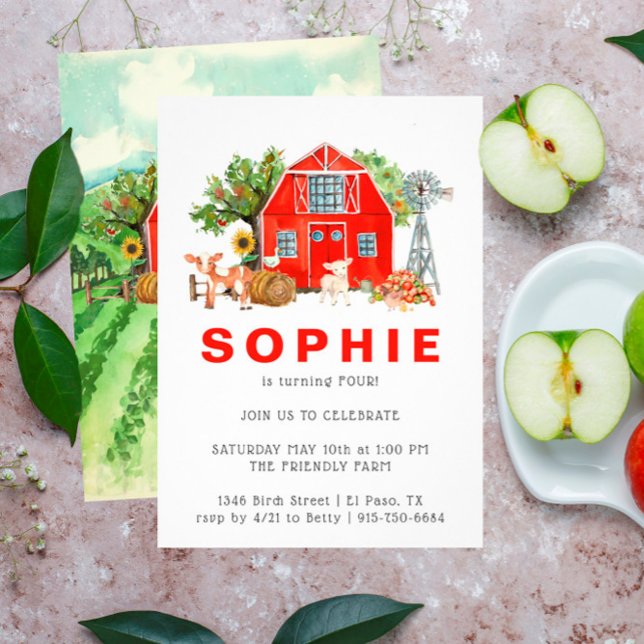 Farm Theme | Barn Birthday Party Invitation (Creator Uploaded)