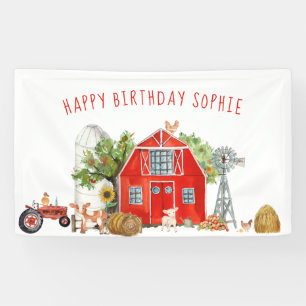 Farm Theme Birthday Party Welcome Banner