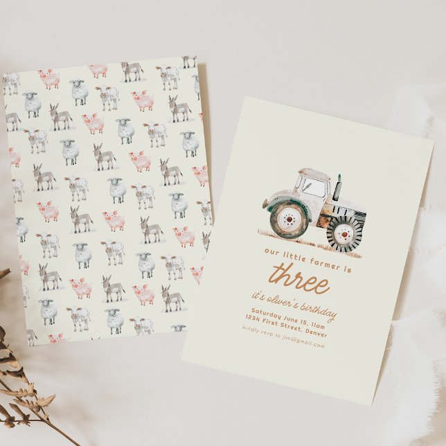 Farm Theme Birthday Party with Animals Invitation (Creator Uploaded)