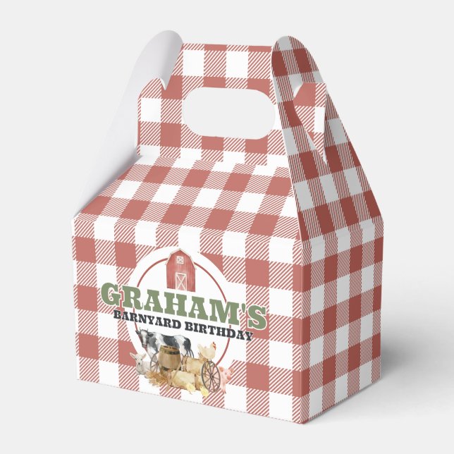 Farm Theme Favor Boxes (Front Side)