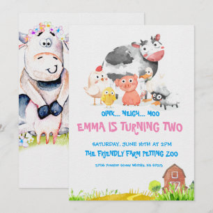 Farm Theme Party Invitations